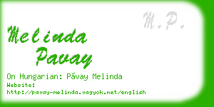 melinda pavay business card